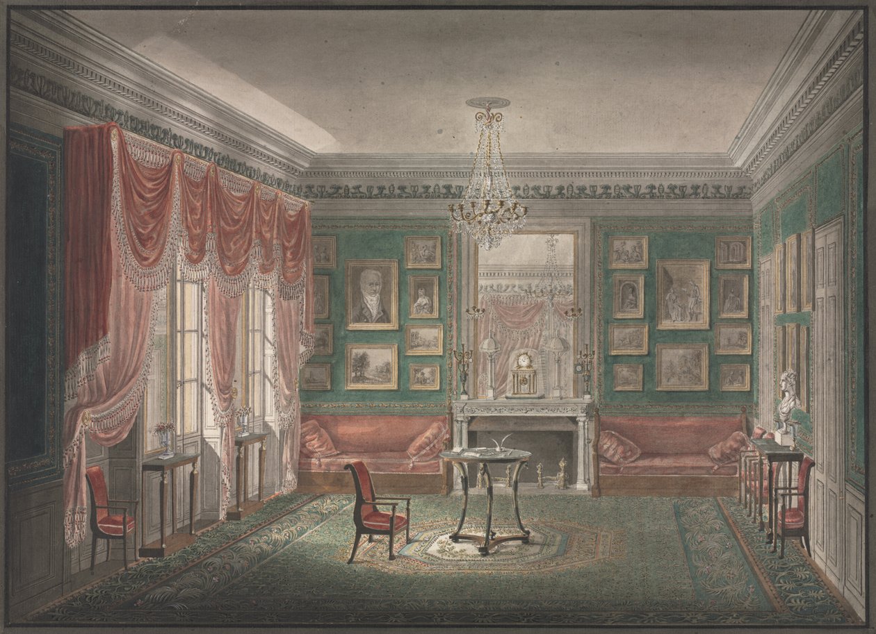 Innvendig utsikt, c. 1805-1810. av Unbekannt