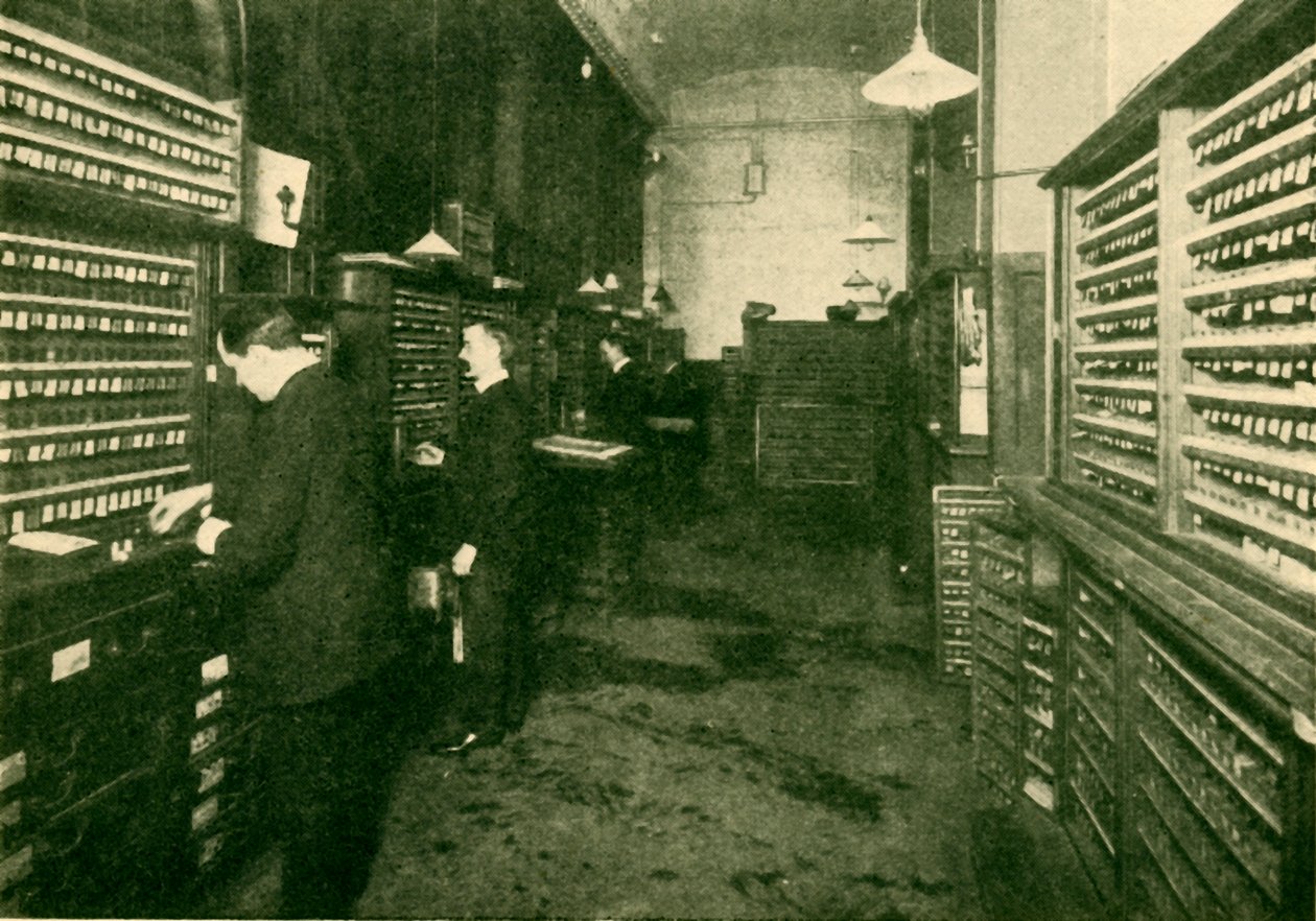 Interiør av et Great Western Booking-kontor, 1930. av Unbekannt