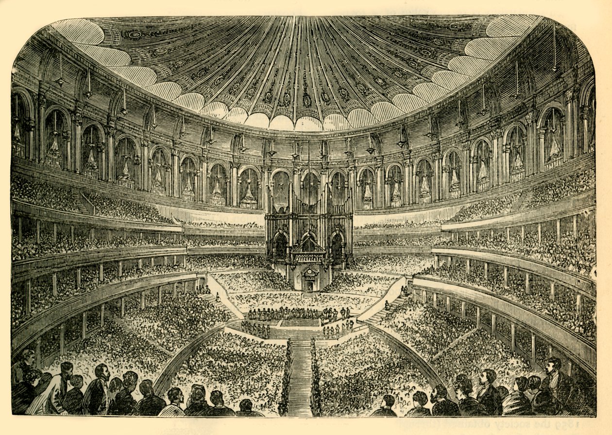 Interiøret i Albert Hall, c1876. av Unbekannt