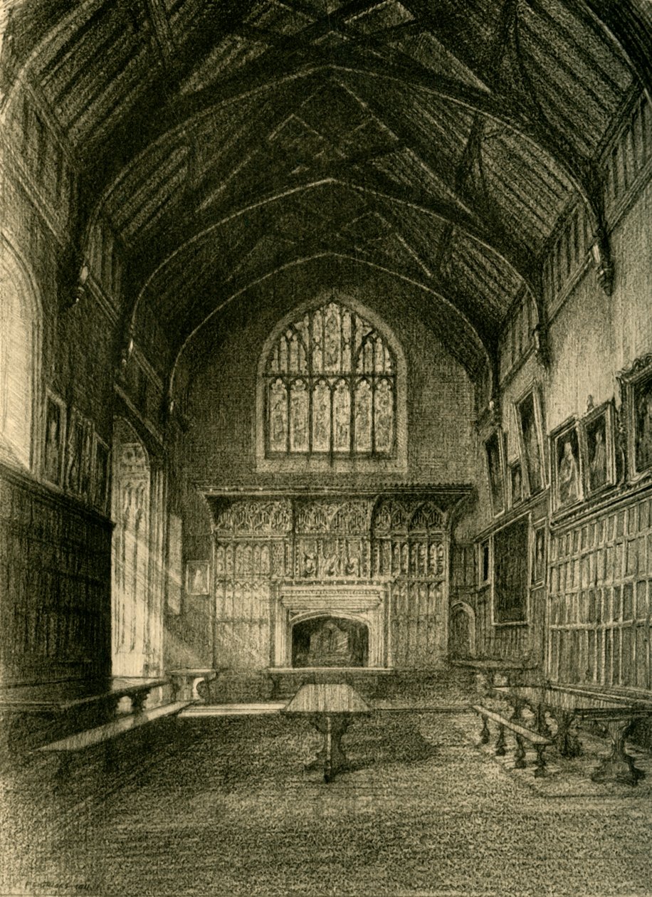Interiør i hallen, 1911. av Unbekannt