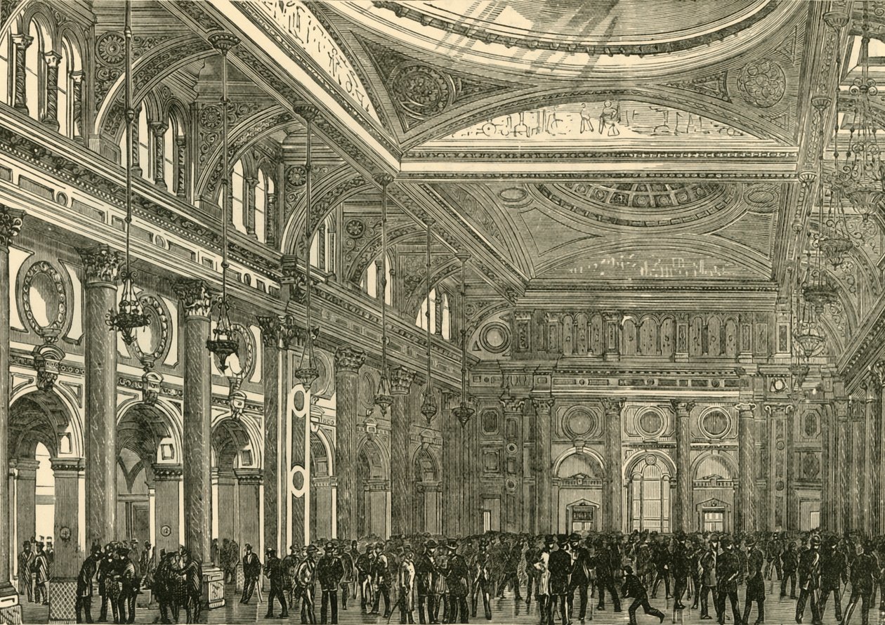 Interiør av Royal Exchange, 1898. av Unbekannt