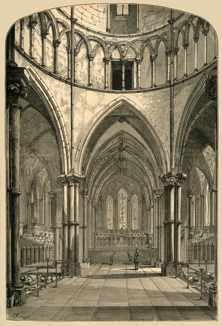 Interiør i tempelkirken, 1870, 1897. av Unbekannt