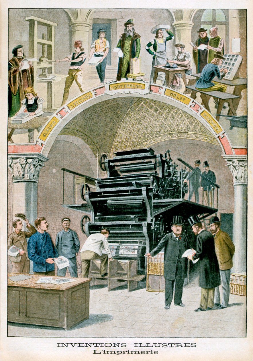 Oppfinnelser, trykkeriet, 1901 av Unbekannt