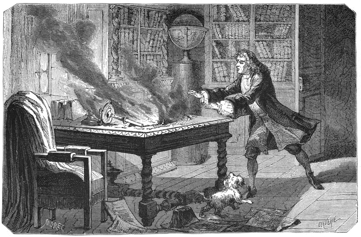 Isaac Newton , engelsk vitenskapsmann og matematiker, 1874 av Unbekannt