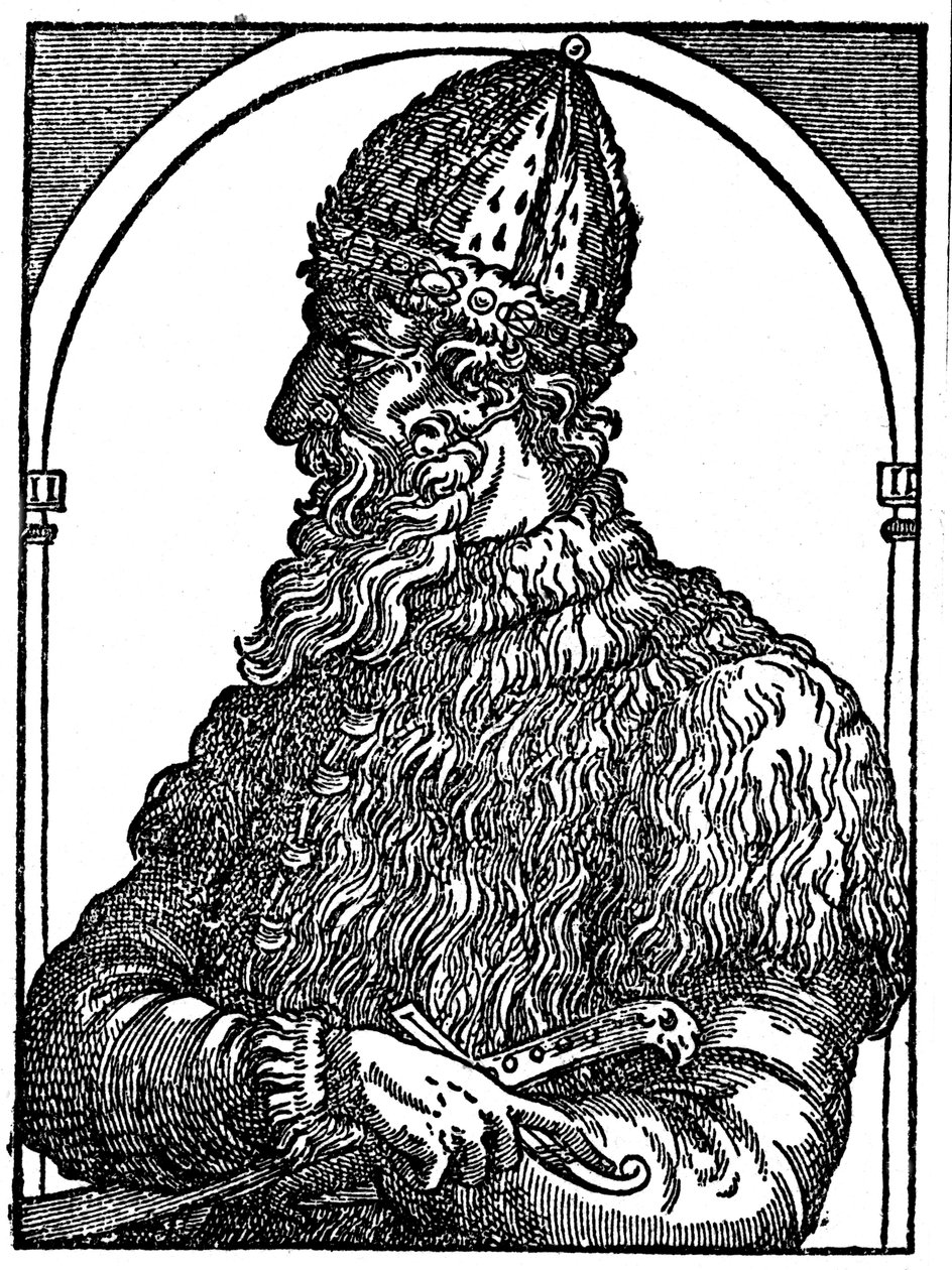 Ivan den grusomme, tsar av Russland, c1500-tallet av Unbekannt