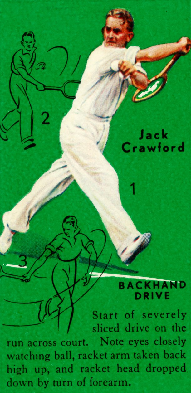Jack Crawford - Backhand Drive, c1935. av Unbekannt