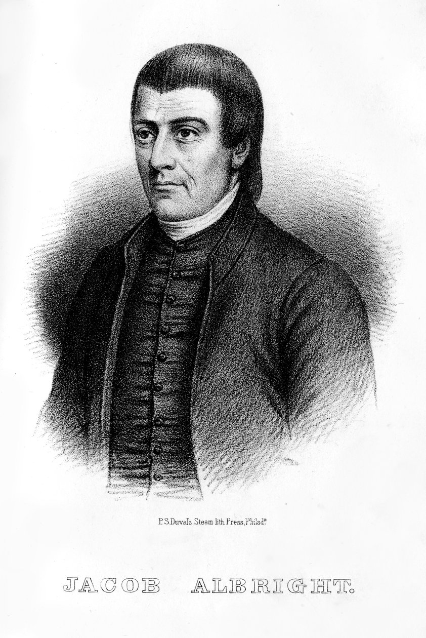Jacob Albright, amerikansk kristen leder, 1854 av Unbekannt
