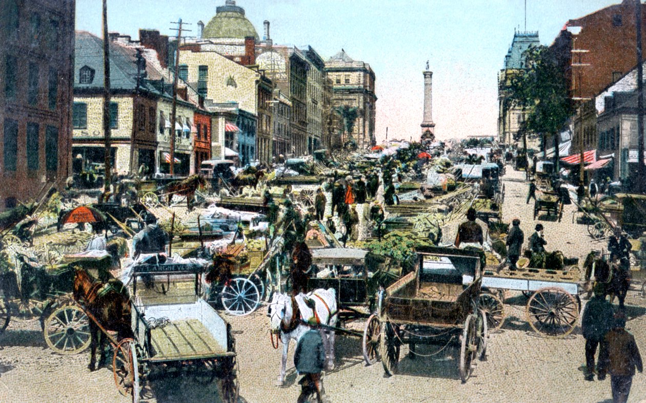 Jacques Cartier Market, Montreal, Canada, ca 1900-tallet av Unbekannt