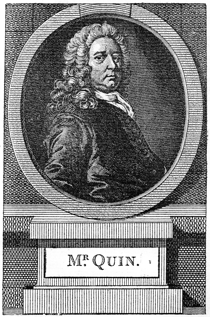 James Quin , engelsk skuespiller fra 1700-tallet, 1886 av Unbekannt