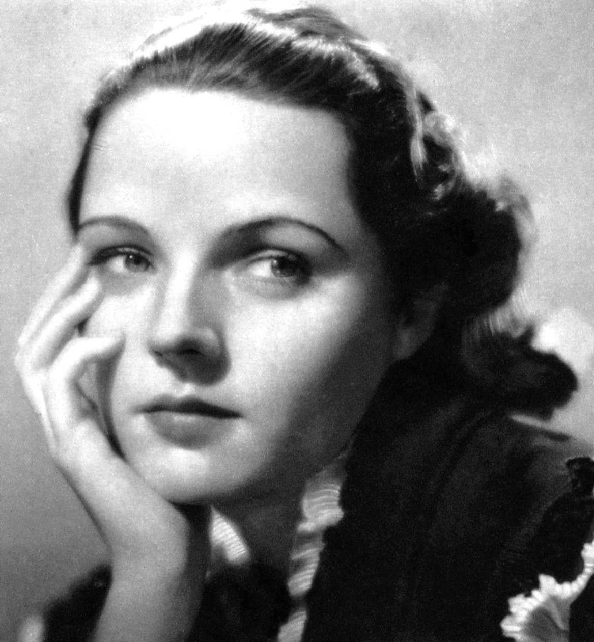 Jane Wyatt , amerikansk skuespillerinne, 1934-1935 av Unbekannt