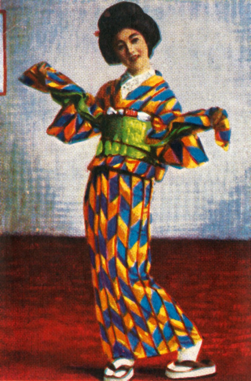 Japansk geisha-danser, c1928. av Unbekannt