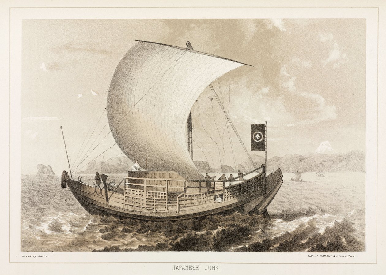 Japansk søppel (Jonque), ca 1853-1856 av Unbekannt