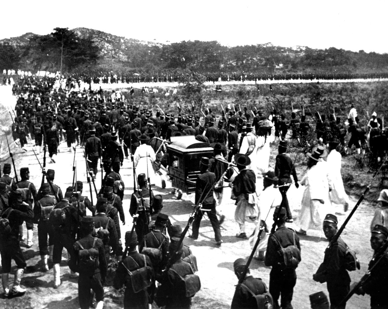 Japanske tropper, Korea, 1900 av Unbekannt
