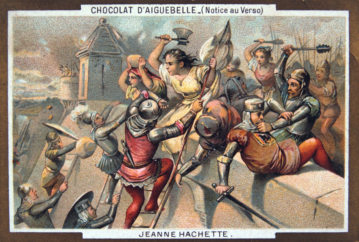 Jeanne Hachette forsvarer Beauvais, 1472, 1800-tallet av Unbekannt