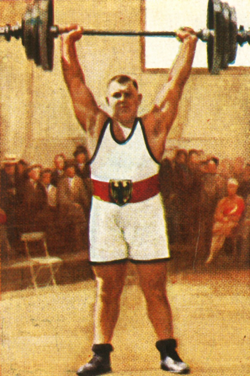 Josef Straßberger , tysk mester i vektløfting, 1928. av Unbekannt