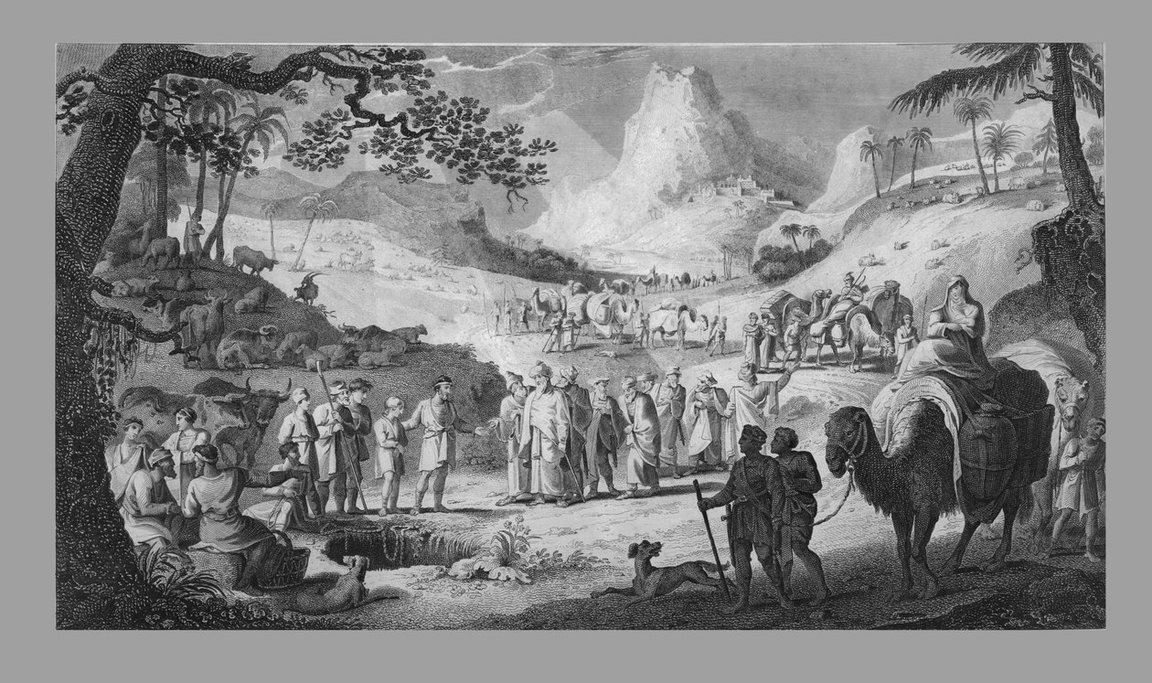 Joseph solgt av sine brødre, 1818. av Unbekannt