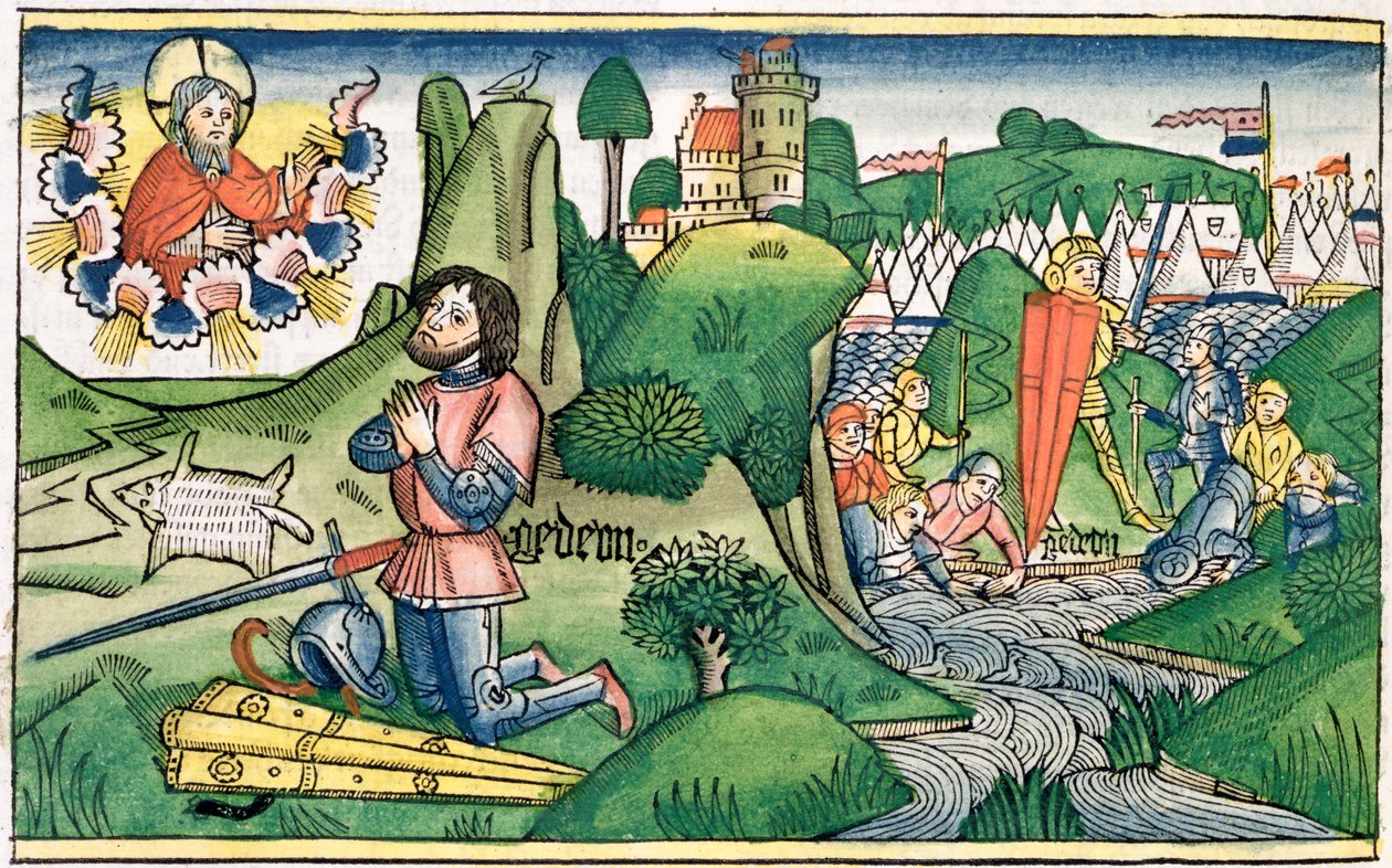Dommerne 6:36: Gideon legger ut skinnet av Unbekannt