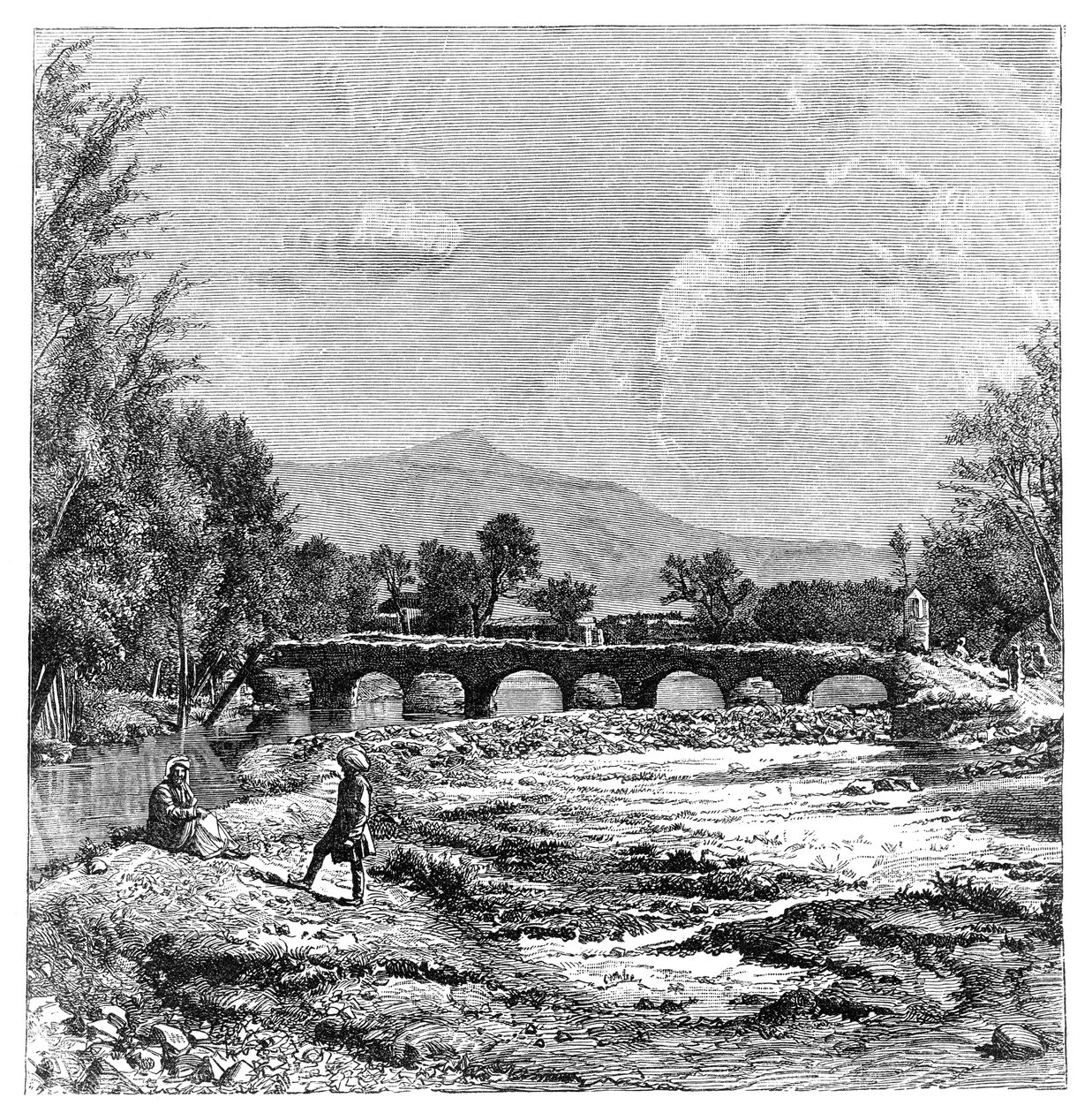 Kabul-elven, Afghanistan, 1895 av Unbekannt
