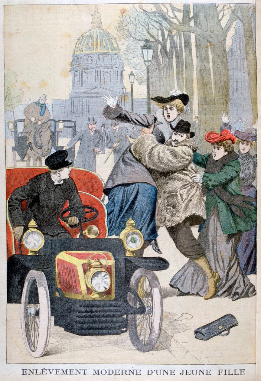 Kidnapping av en ung kvinne i Paris, 1902 av Unbekannt