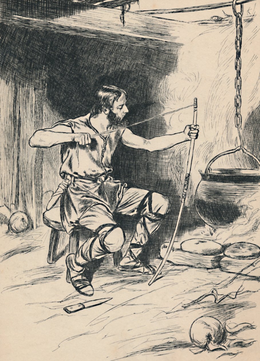 Kong Alfred glemmer kakene, c1907 av Unbekannt