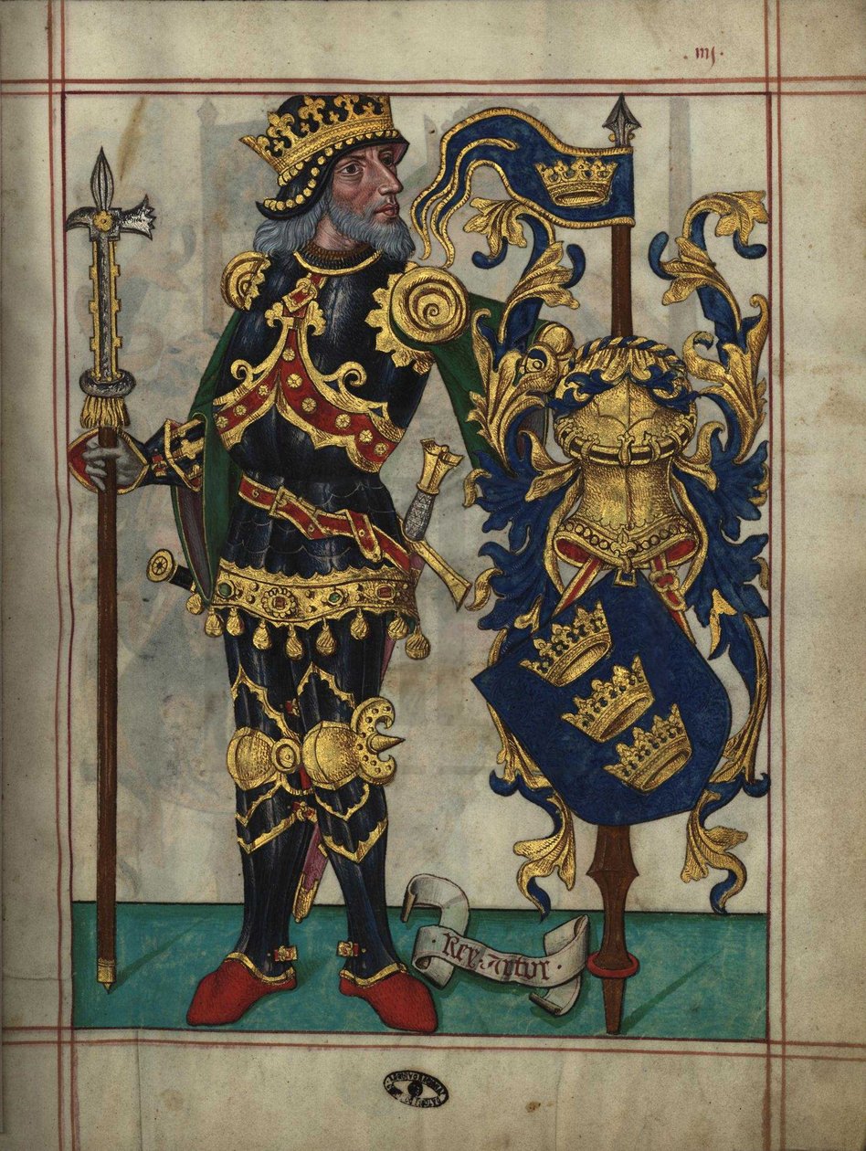 Kong Arthur fra Livro do Ameiro-Mor, 1509 av Unbekannt
