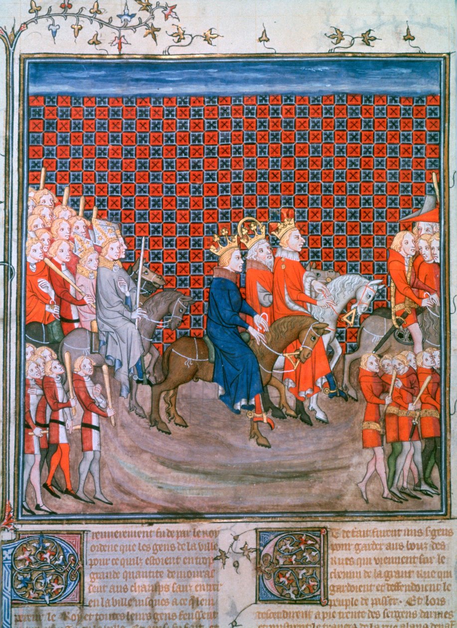 Kong Charles IV på vei inn i Paris, 1375-1379 av Unbekannt