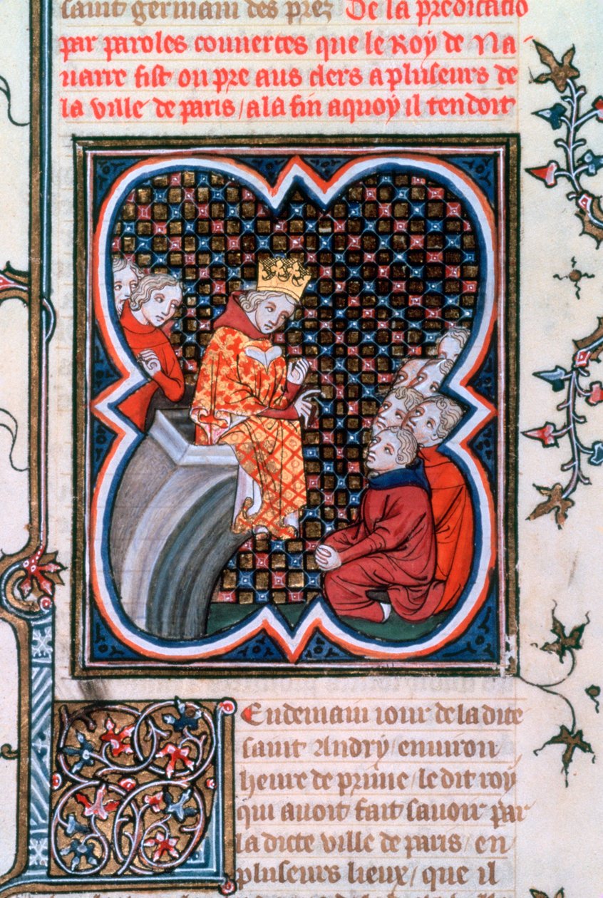 Kong Charles av Navarra forkynte, 1375-1379 av Unbekannt