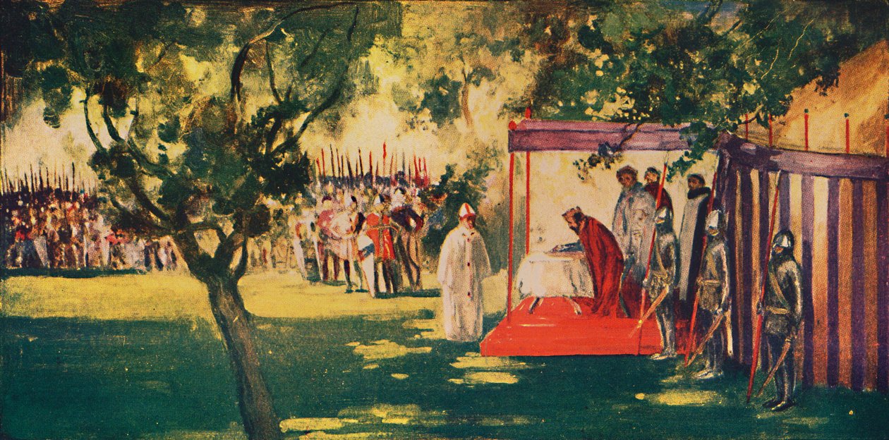 Kong John signerte Magna Charta i Runnydale, 1912 av Unbekannt
