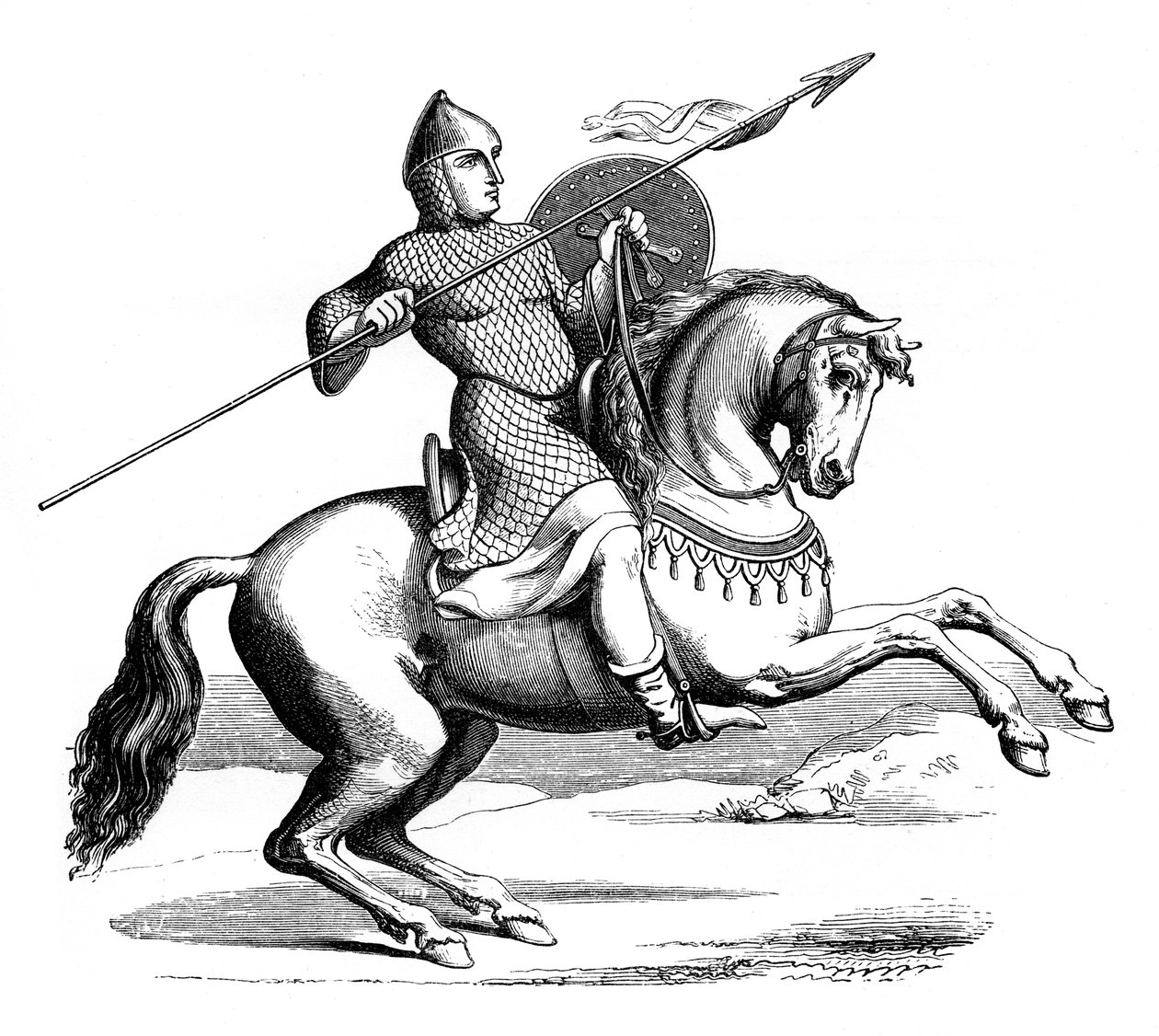 Ridder i hans hauberk, 1870, av Unbekannt