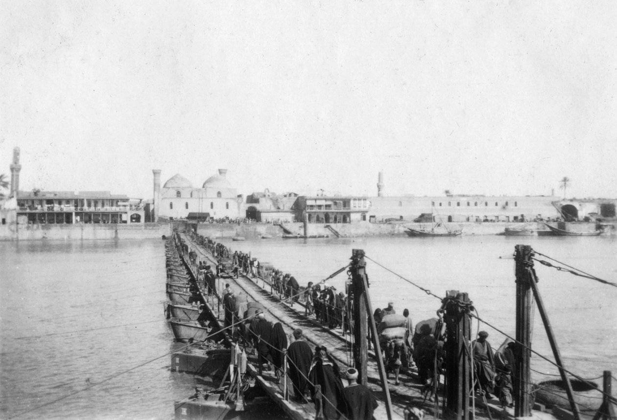 Kotah båtbro, Bagdad, Irak, 1917-1919 av Unbekannt