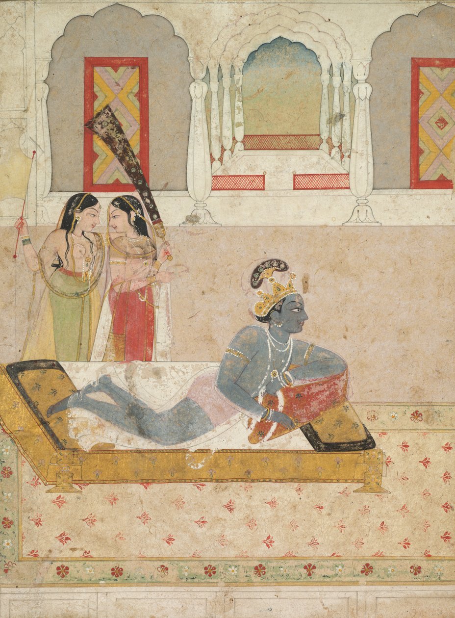 Krishna venter på Radha, ca. 1750-1760. av Unbekannt