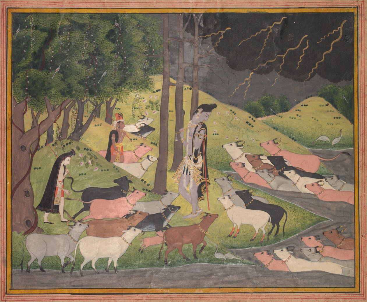 Krishna tilkaller kuene, ca. 1780-1790. av Unbekannt
