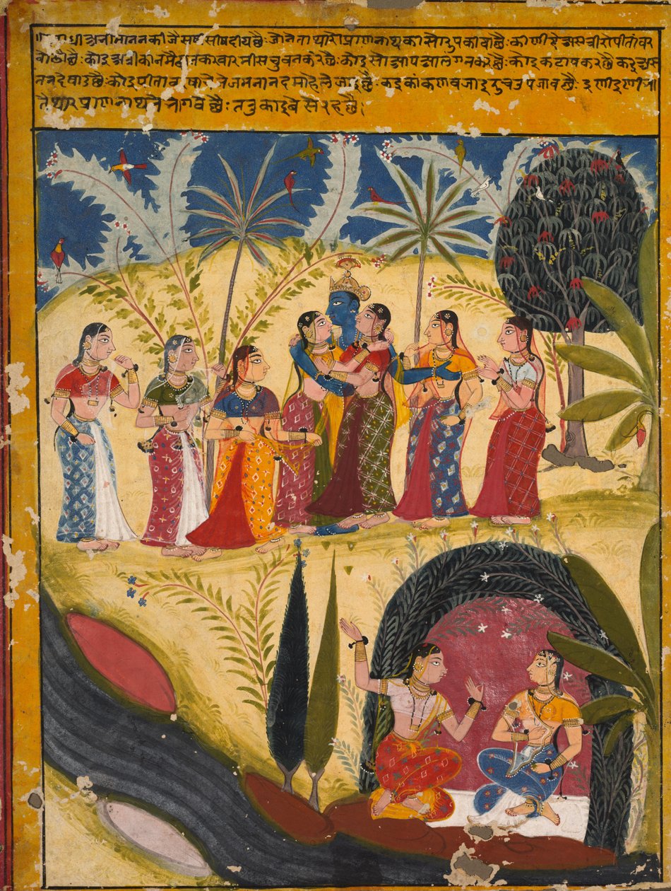 Krishna og Gopis, ca. 1660. av Unbekannt