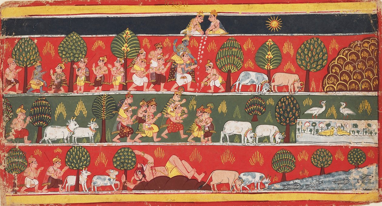 Krishna and the gopis, c1720 av Unbekannt