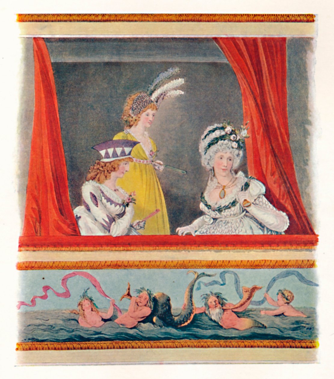 Damer i aftenkjole, 1796, 1904 av Unbekannt
