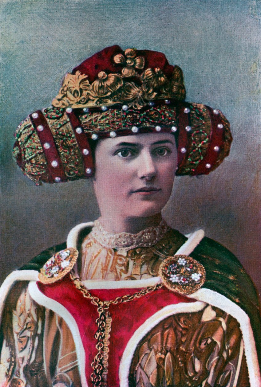 Damens hodeplagg, 1300-tallet, 1910 av Unbekannt