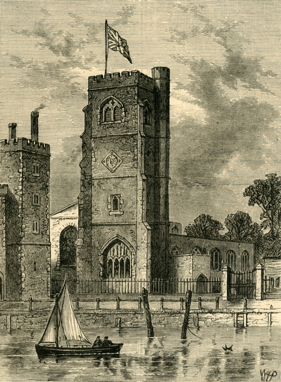 Lambeth kirke 1825, c1878. av Unbekannt