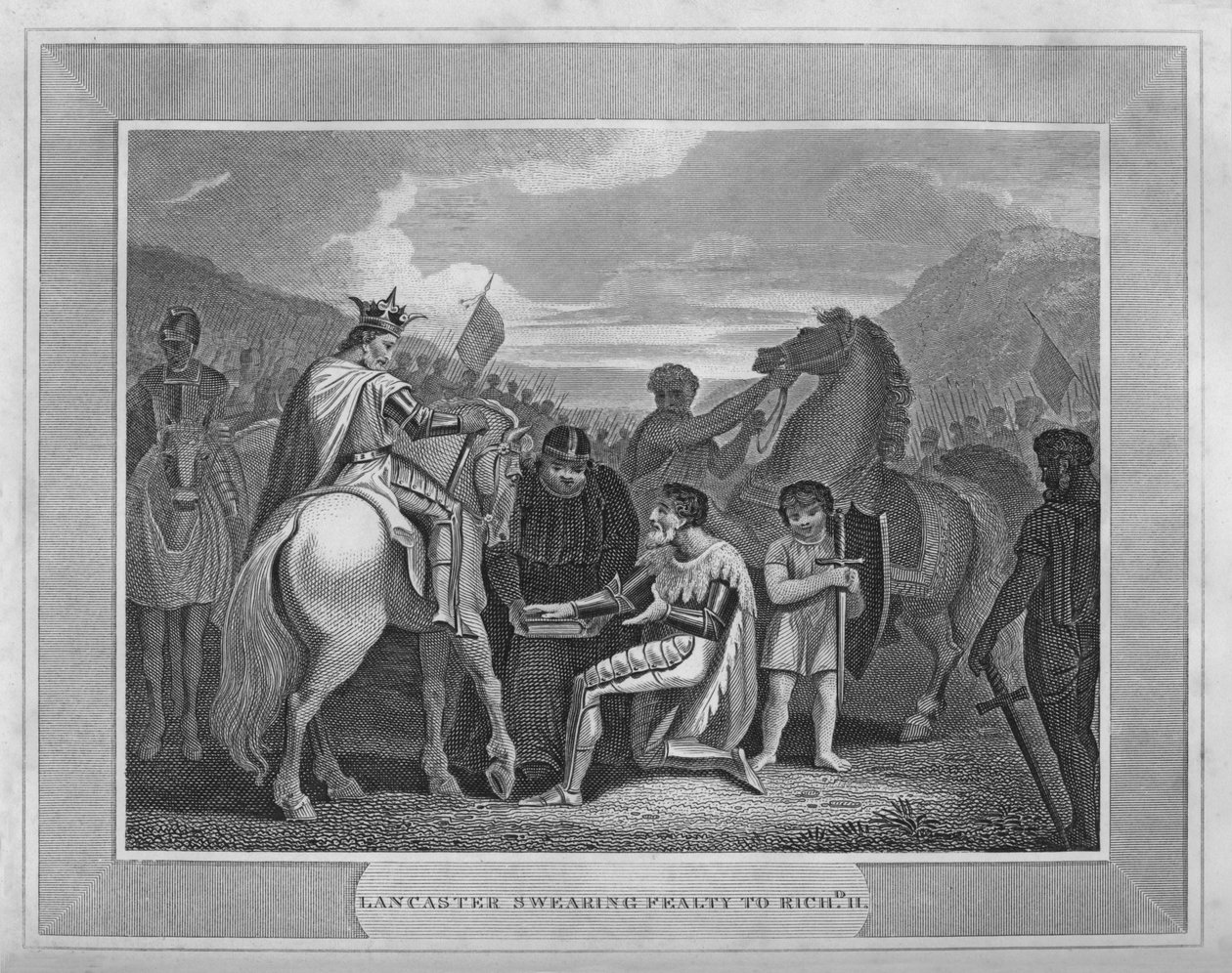 Lancaster sverger troskap til Richard II, 1838 av Unbekannt