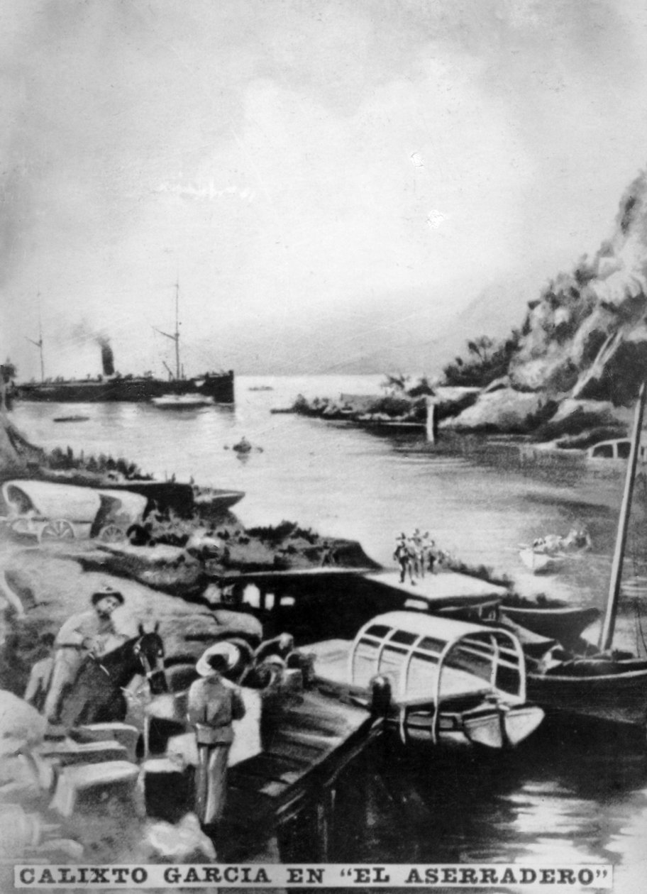 Landing av general Calixto Garcia, 1890, 1910-tallet av Unbekannt