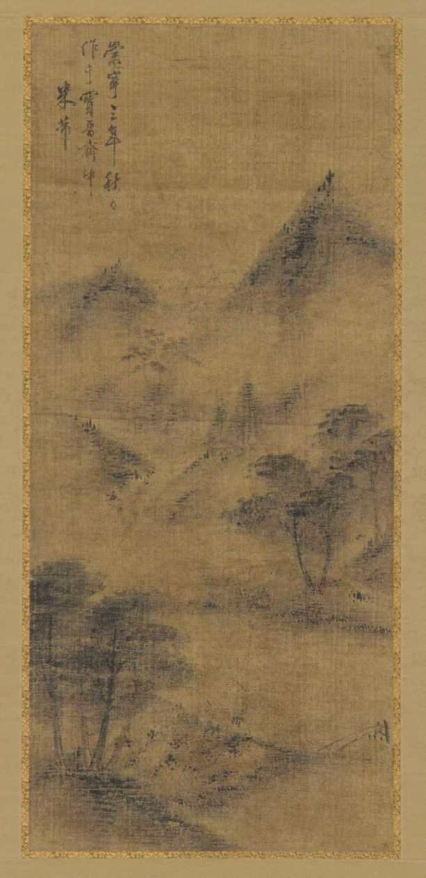 Landskap: fjelltopper og bekk, Ming-dynastiet, 1368-1644. av Unbekannt