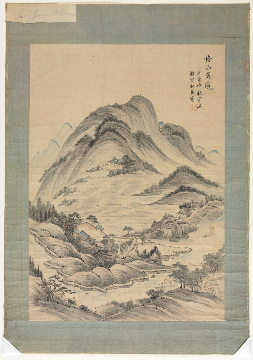 Landskap med bekker og fjell, 1392-1910. av Unbekannt