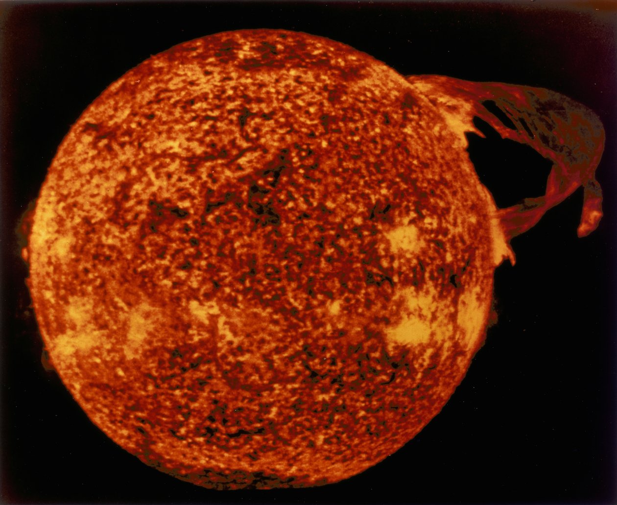 Stor solprominens i ekstremt ultrafiolett lys, 1973 av Unbekannt