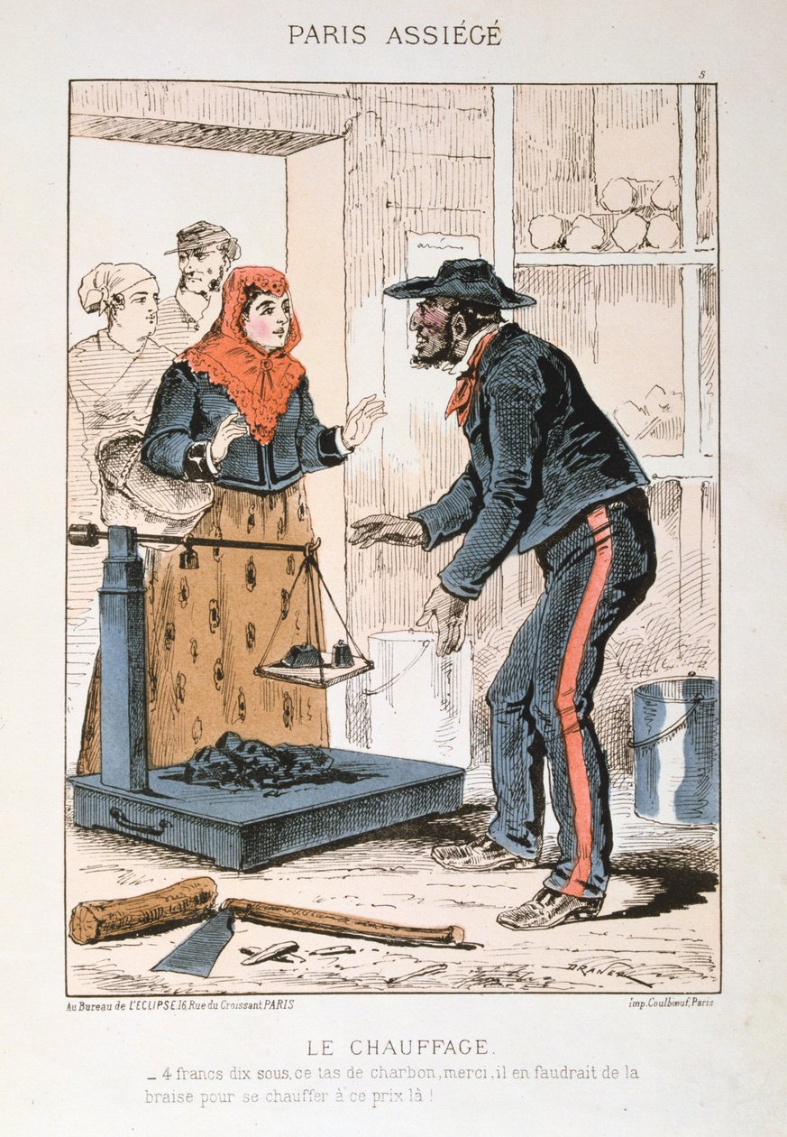 Oppvarming, beleiring av Paris, 1870-1871 av Unbekannt