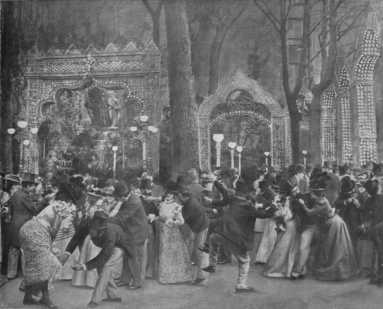The Bal Bullier Garden, 1900 av Unbekannt