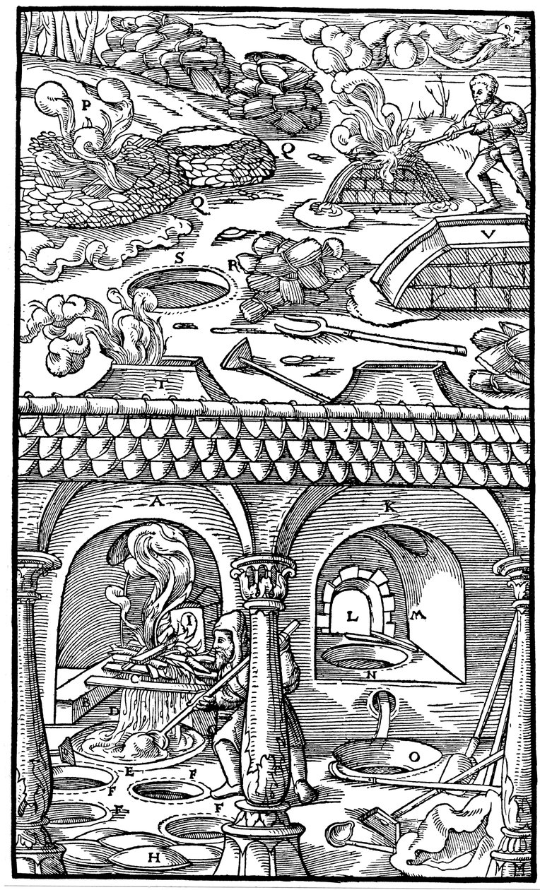 Blysmelting, 1556 av Unbekannt