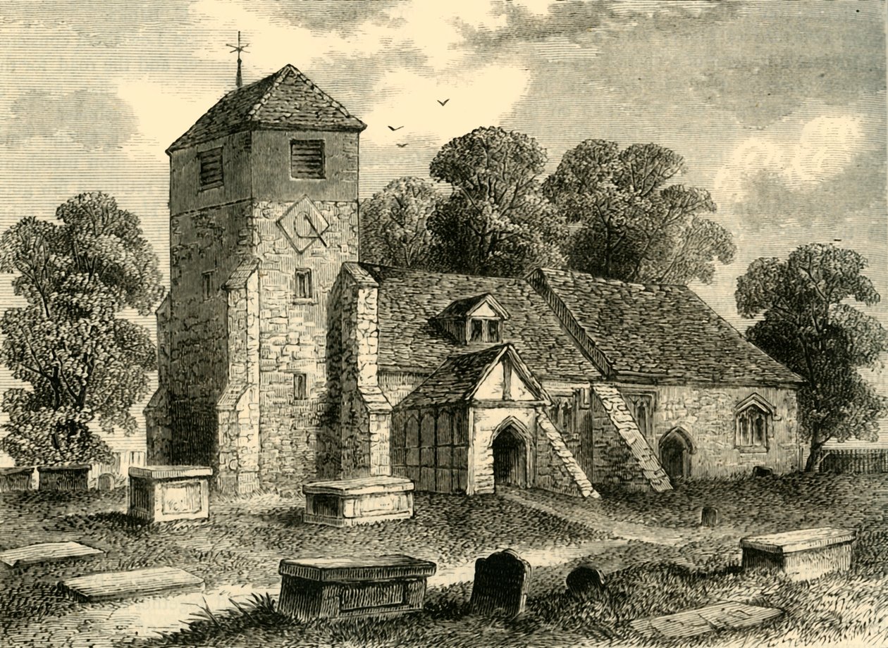 Lee Church i 1795, c1878. av Unbekannt
