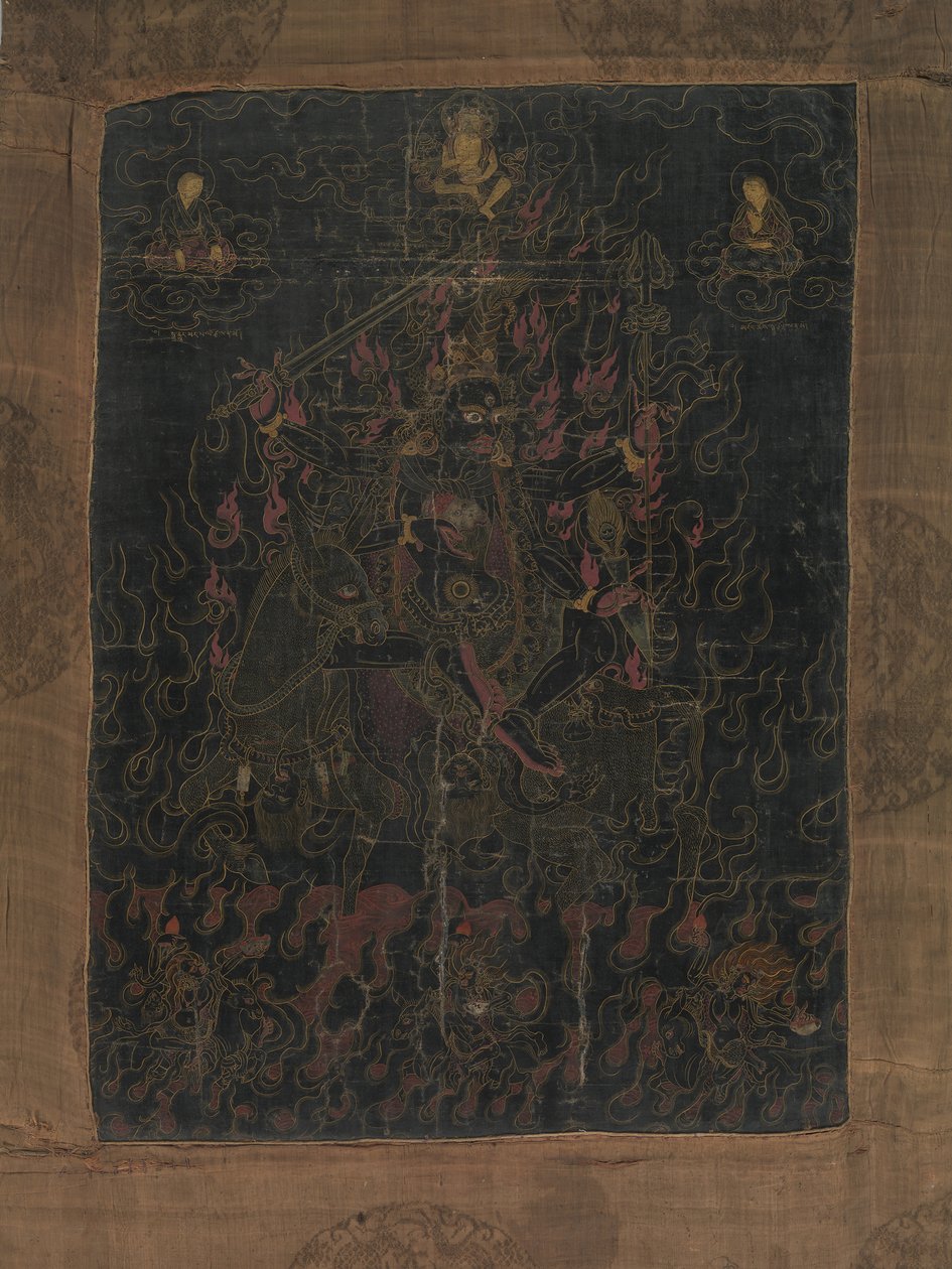 Lha Mo Riding on a Donkey, 1700-tallet. av Unbekannt