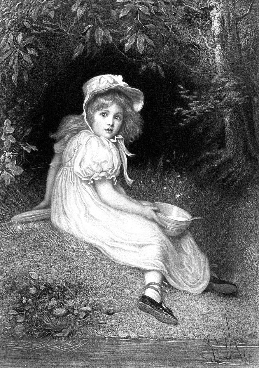 Little Miss Muffet, 1800-tallet av Unbekannt