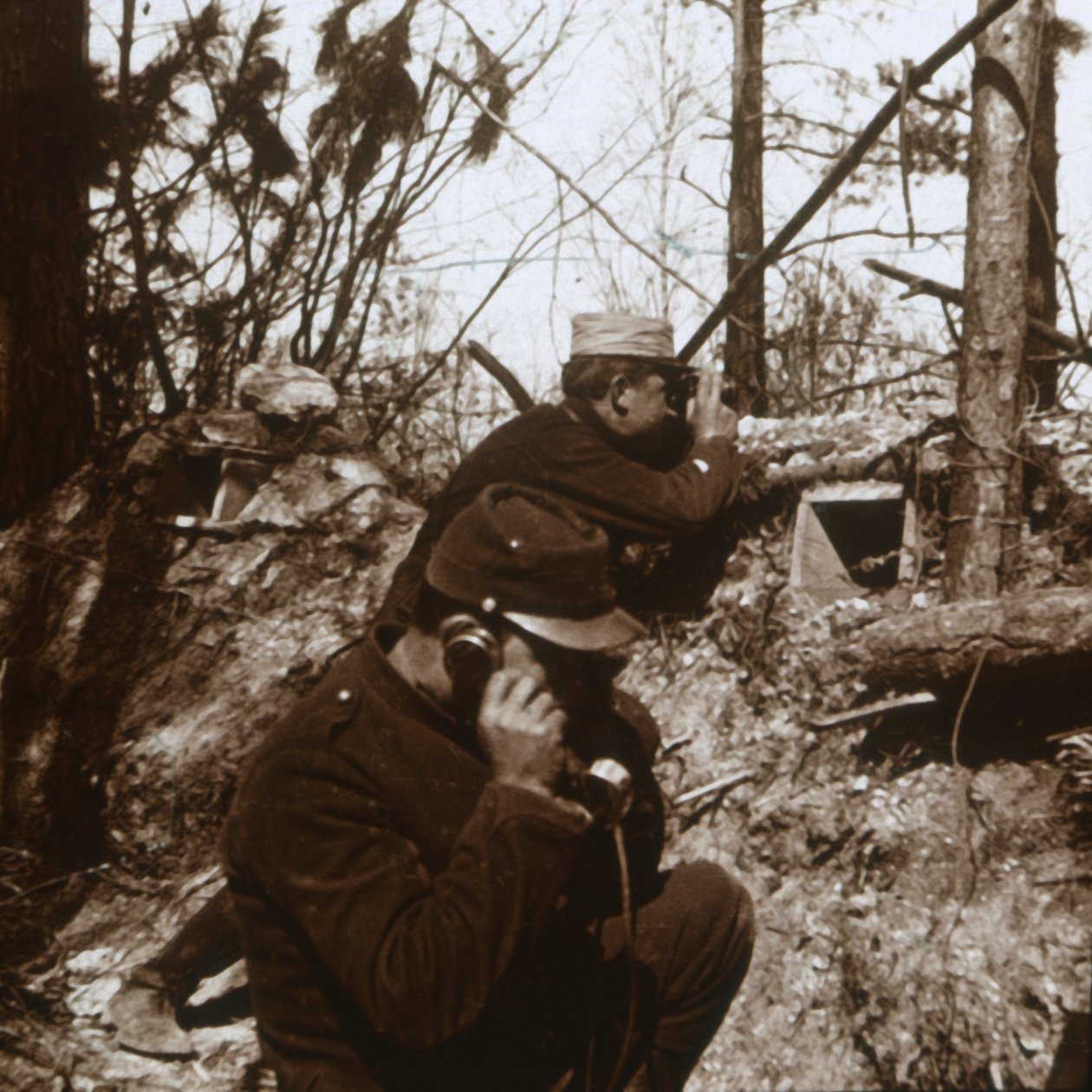Utkikkspost, Bois-le-Prêtre, Nord-Frankrike, c1914-c1915 av Unbekannt