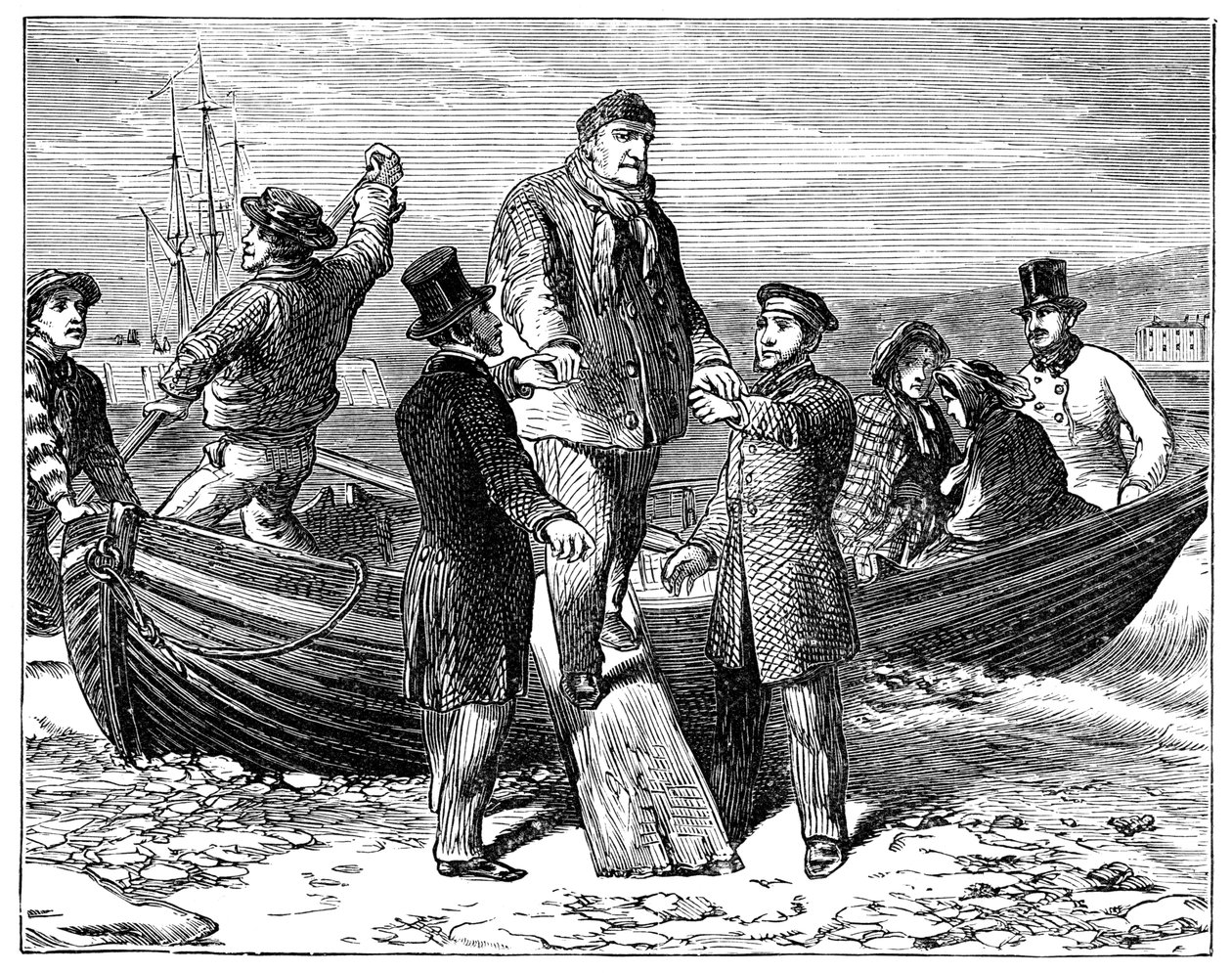 Louis Philippe ankommer Newhaven, 1848, 1900 av Unbekannt